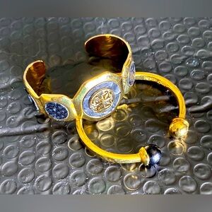 Rustic Cuff Gold & Black Bracelet Bundle